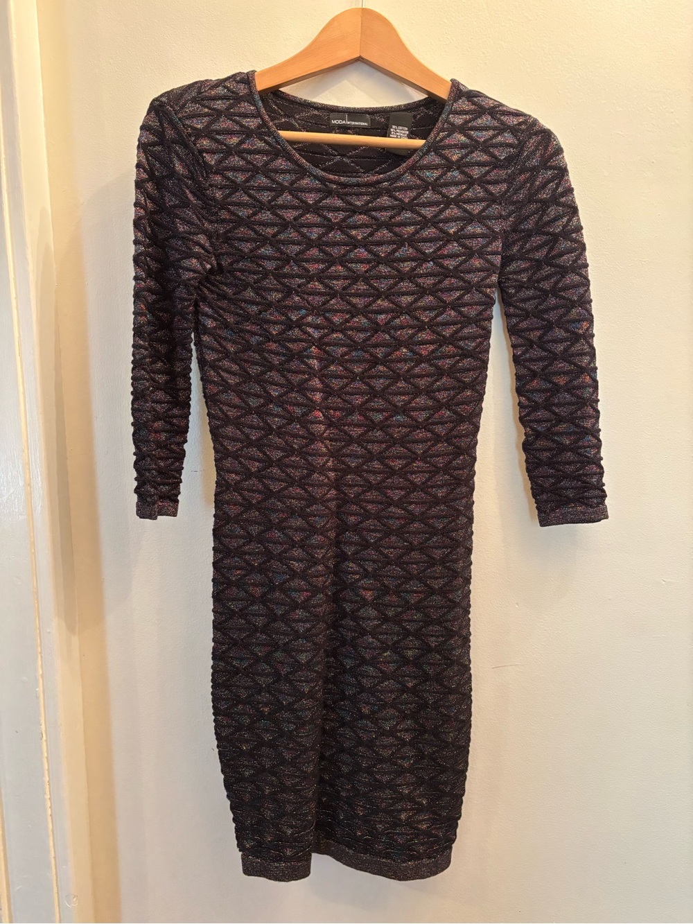 Moda International Victoria’s Secret Black sparkle Sweater Dress - Size XS